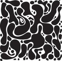 a black and white abstract design with swirls vector