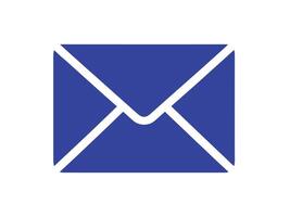 Minimalist Dark Blue Envelope Icon Flat Design for Email and Messaging Communication vector