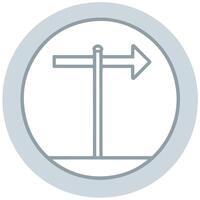 circular directional sign icon Perfect for maps navigation wayfinding and design projects Enhance your work with this clean and minimal illustration vector