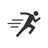 Man running icon symbol isolated flat style. vector