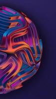 Looped Colorful Business Sphere, Vertical, Unique Design, Shapes, Figures, Reflection video