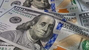 Exclusive, Waves, Floating 100 Dollar Bills, Banknotes, Money, Business Background, Cash video