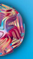 Unique Design, Colorful Business Sphere, Looped, Vertical, Shapes, Figures, Reflection video