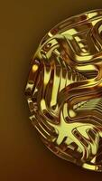 Looped Elegant Gold Sphere, Unique Design, Vertical, Exclusive, Figures, Rotation video