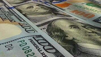 Cash, Banknotes, Floating 100 Dollar Bills, Waves, Money, Exclusive, Business Background video