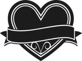 Elegant Heart with Ribbon Banner - Customizable Mother's Day vector