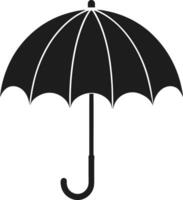 Classic Umbrella Silhouette - Minimalist Rain Protection Icon for Spring and Weather Designs vector