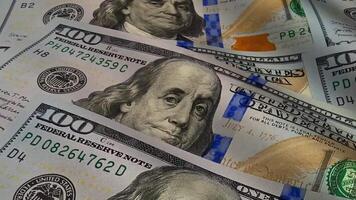 Cash, Waves, Floating 100 Dollar Bills, Banknotes, Money, Exclusive, Business Background video