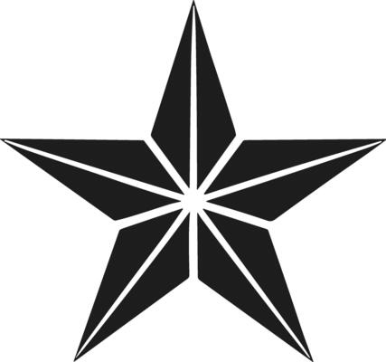 Bold Five-Pointed Star Silhouette for Memorial Day Tribute