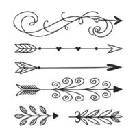 Elegant Arrow Ornaments Collection vector