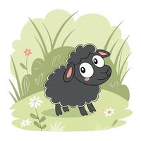 Black Sheep Illustration Unique and Bold Design vector
