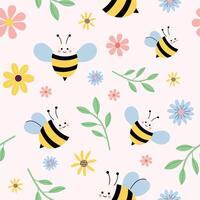 Pear Seamless Pattern. Trendy summer background. illustration in hand drawn flat style. print for fabric or wallpaper. vector