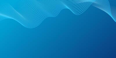 Blue technology background with line art design. Simple business blue background with flowing smooth wave line. Gradient lines tech data digital design for presentation, website, banner, ads, posters vector