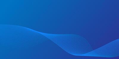 Blue curved wavy line technology background. Simple business blue background with flowing smooth wave line. Gradient lines tech data digital design for presentation, website, banner, ads, posters. vector