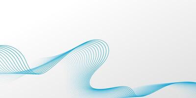 Future technology blue flowing wave lines on a light grey background. Dynamic smooth digital tech backdrop. Smoke wavy line design for brochure, ads, website, banner, presentation vector
