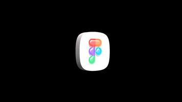 Figma app icon animation on a transparent background video