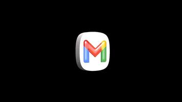 Gmail app icon animation on a transparent background video