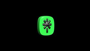 Linktree icon animation on a transparent background video