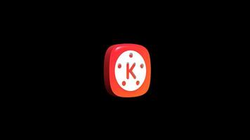 KineMaster app icon animation on a transparent background video