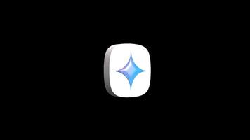 Gemini Ai icon animation on a transparent background video
