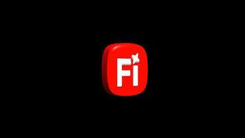 Adobe Firefly app icon animation on a transparent background video