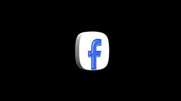 Facebook Lite app icon animation on a transparent background video