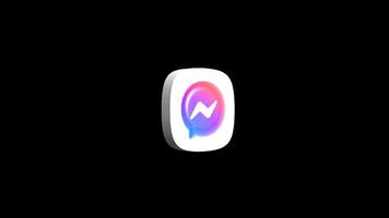 Messenger app icon animation on a transparent background video
