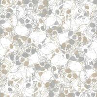 A gray and white pattern with flowers and leaves vector