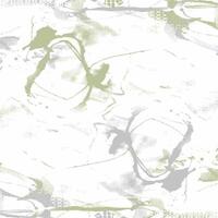 A green and white abstract painting with a white background vector