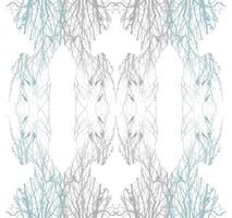 A pattern of trees in blue and white vector
