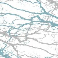 A blue and white marble pattern with a few branches vector