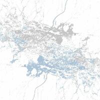A map of the area with a river and water vector