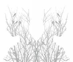 A deer head with a bird in the middle vector