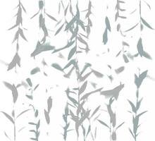 A pattern of leaves and branches in blue and white vector