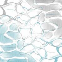 A blue and white abstract painting with a lot of different shapes vector