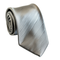 Close-Up of Sophisticated Grey Tie Showcasing Fine Striped Patterns and Elegant Texture png