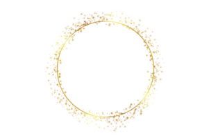 Bokeh Gold circle frame bokeh Golden frame circle png