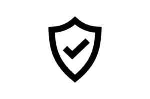 Shield Protection Symbol, shield check mark sign, safety verification icon, safety and security , protective shield vector