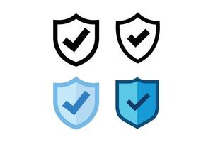 Royal Shield Crest Icon Collections, shield check mark sign, safety verification icon, safety and security , protective shield vector