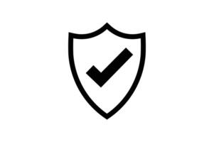 Premium Shield Badge Icon, shield check mark sign, safety verification icon, safety and security , protective shield vector