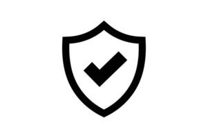 Abstract Shield Crest Symbol, shield check mark sign, safety verification icon, safety and security , protective shield vector