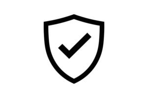 Security Shield Icon, shield check mark sign, safety verification icon, safety and security , protective shield vector