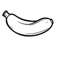 Single Banana Line Art A Simple Fruit Illustration vector