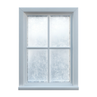 Minimalist Window Frame with Frosted Effect on transparent background png