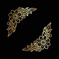 Whimsical Flower Outline vector