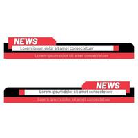 News Broadcast Lower third Design Template Concept vector