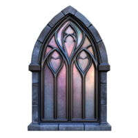Gothic Window Frame on Transparent Background png