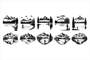 Echoes of Nature in Still Waters vector