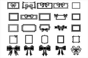 Graceful Ribbons and Borders vector