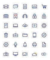 Mega Set of Essential Icon for User Interface, Social Media, Mobile App and Website vector